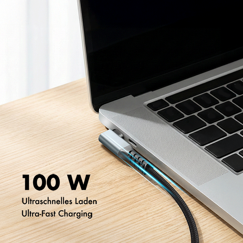 USB-Kabel LogiLink USB3.2 90° Type-C m/m 2,0m 100W 10GBit/s