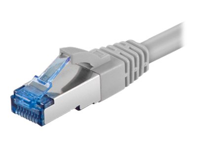 Patchkabel Goobay Cat6A S/FTP 1,0m grau halogenfrei 500MHz