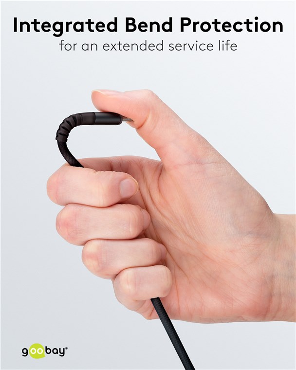 USB-Kabel Goobay USB2.0 Textil Type-C m/m 2,0m 60W