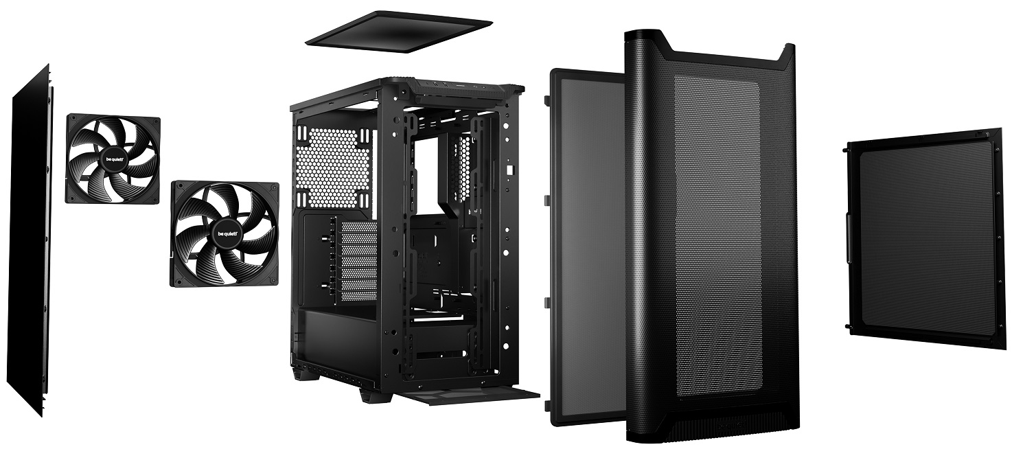 Gehäuse BeQuiet PureBase 501 AirFlow Miditower ATX schwarz