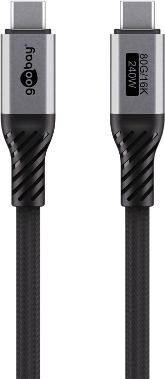 USB-Kabel Goobay USB4 Textil Type-C m/m 1,5m 240W 80GBit/s