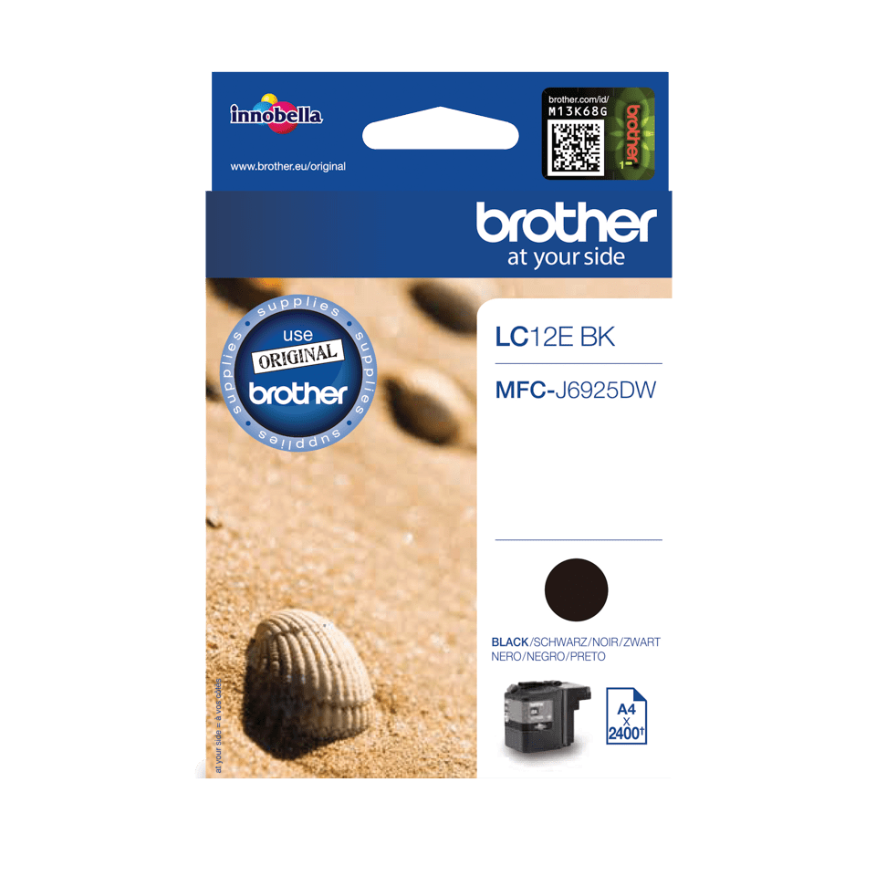 Tinte Brother LC-12EBK schwarz