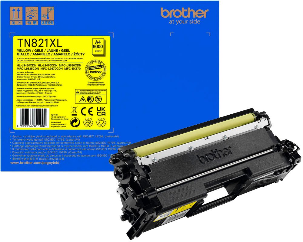 Toner Brother TN-821XXLY gelb (12.000Seiten n.ISO/IEC 19798)