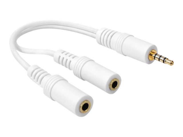 Adapterkabel DeLock Klinke 4pol. 1x3,5mm-m/2x3,5mm-f 0,2m