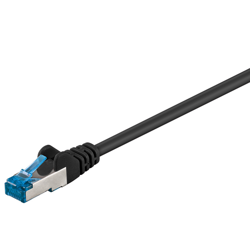 Patchkabel Goobay Cat6A S/FTP 7,5m schw. halogenfrei 500MHz
